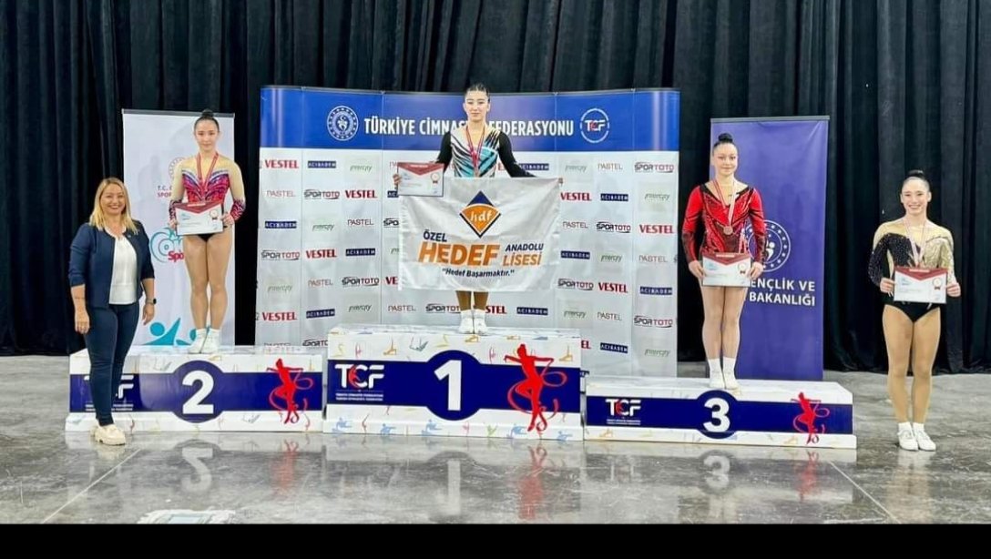 Öğrencimiz Yudum ATAN Genç Kızlar A Aerobik Jimnastik Türkiye Şampiyonasında Şampiyon Oldu