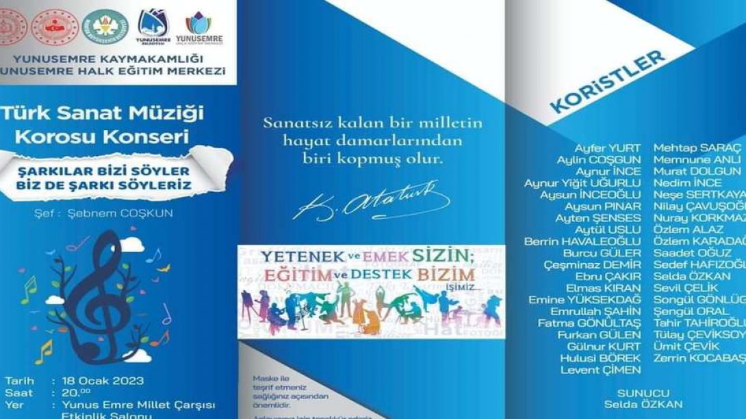 Halk Eğitimi Merkezi Türk Müziği Korosu Konseri