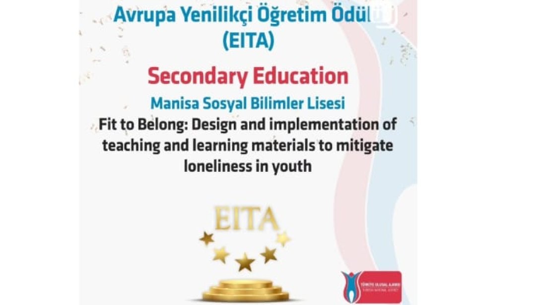 İlçemiz Sosyal Bilimler Lisesi Erasmus+ Projesi 2024 Avrupa Yenilikçi Öğretim Ödülü'ne Layık Görüldü